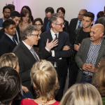 BillGateswithmembersoftheaudiencefortheEveningStandardsProgressConversationattheScienceMuseum.Credit