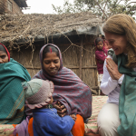 Melinda Gates meets with Sharmila Devi in Bihar, India on January 24, 2013.
