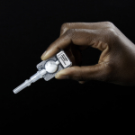 Sayana Press device held in hand