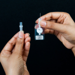 Sayana Press device held in hand