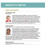 Speakers Biographies