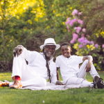Celebrity chef and entrepreneur Levi Roots and his son Christopher