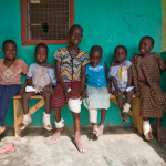 Children at the Carter Centre's Guinea Worm Containment Centre in Savelugu